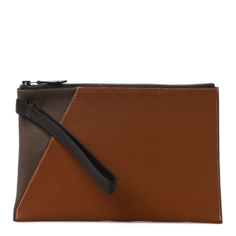 hermes cabavertige|HERMES Togo Cabavertige 30 Pouch Gold Etoupe.